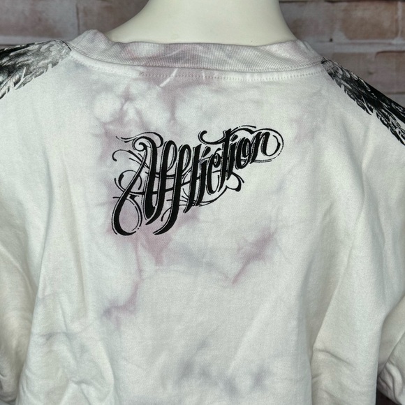 Affliction Women’s Crop Top Tie-Dye Sweatshirt -Size: Large -NWT - Picture 11 of 14